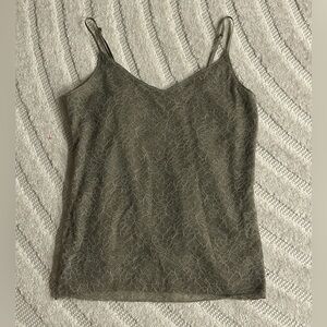 Vintage Banana Republic Lace Y2K Green Cami Tank - M